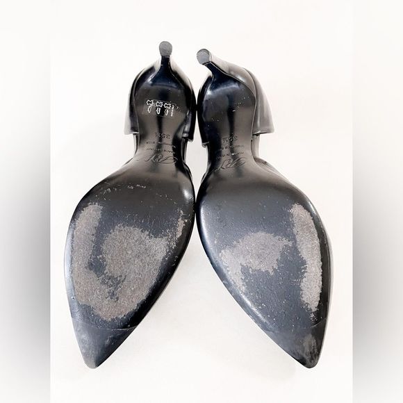 Roger Vivier Black Leather Chips D'orsay Buckle Pumps Size 35.5 - Picture 8 of 14